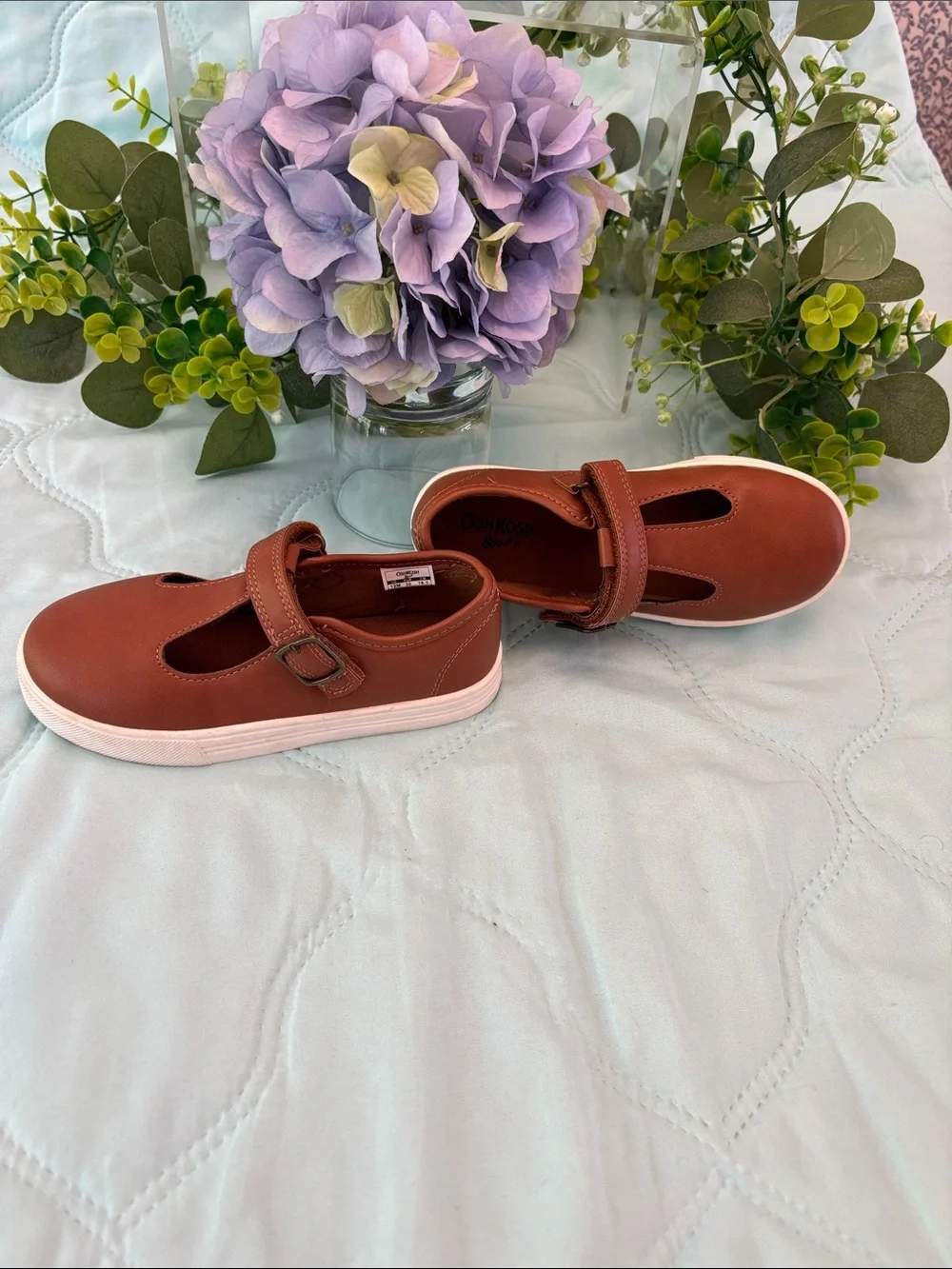 OshKosh B'gosh Rust Brown Mary Jane Sneakers